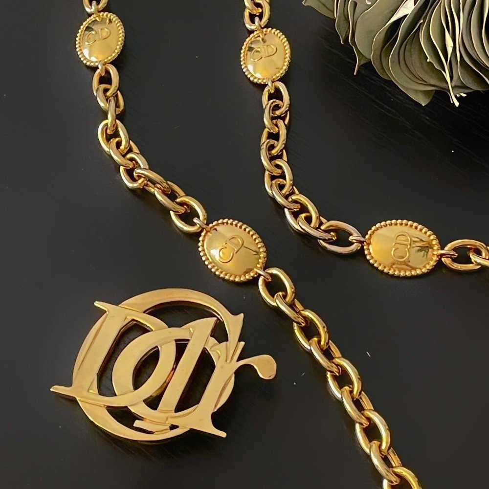 Vintage Christian Dior Logo Brooch